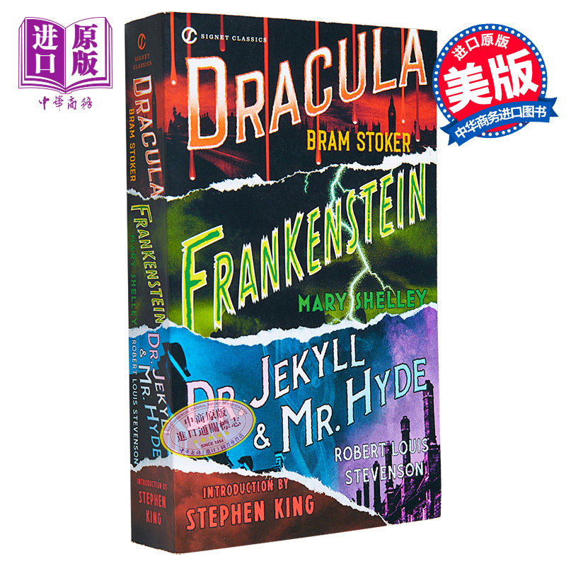 预售 英文原版 Frankenstein 科学怪人 吸血鬼 化身博士 三本合集
