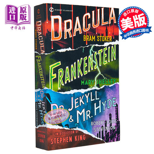 英文原版 Frankenstein 科学怪人 吸血鬼 化身博士 三本合集