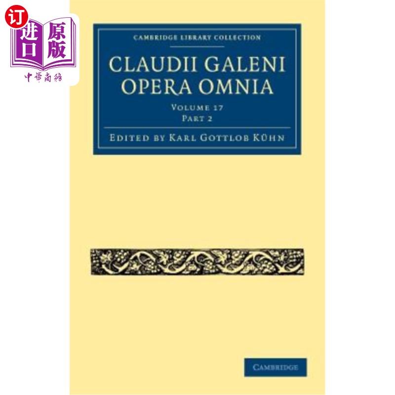 海外直订医药图书Claudii Galeni Opera Omnia克劳迪加莱尼歌剧院