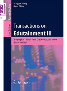 海外直订Transactions on Edutainment III 关于教育娱乐III的交易