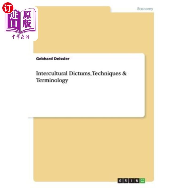 海外直订intercultural dictums, techniques & terminology 跨文化