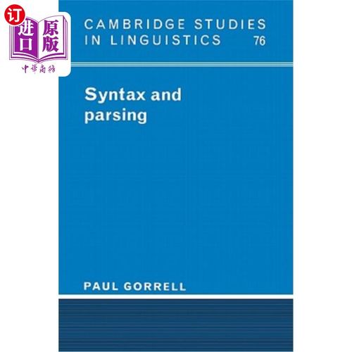 海外直订Syntax and Parsing 语法和语法分析