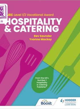 海外直订WJEC Level 1/2 Vocational Award in Hospitality a... WJEC 1/2级酒店和餐饮职业奖