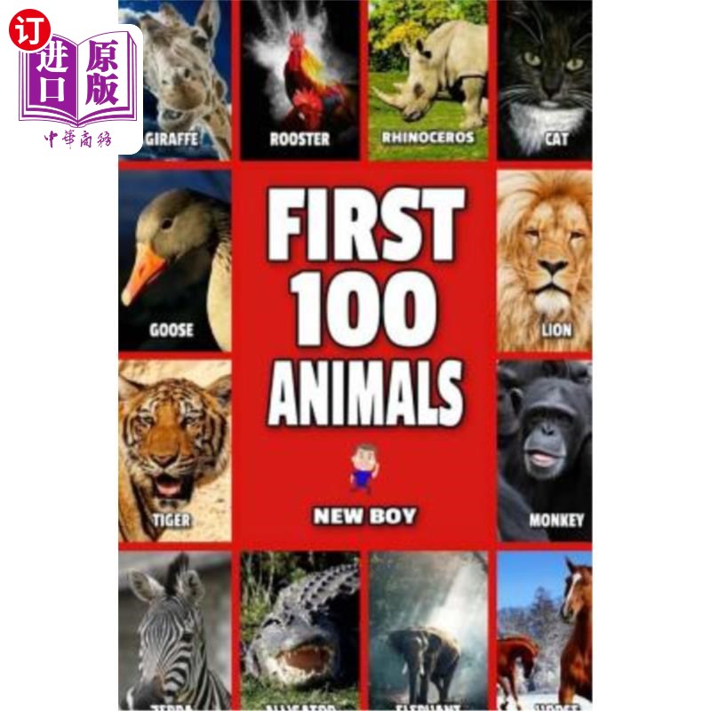 海外直订First 100 Animals: Full Color Animal Book 前100只动物：全彩动物书