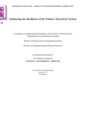 海外直订Enhancing the Resilience of the Nation's Electricity System 增强国家电力系统的弹性