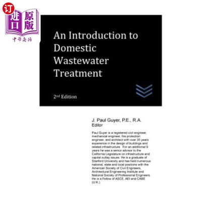 海外直订An Introduction to Domestic Wastewater Treatment 生活污水处理导论