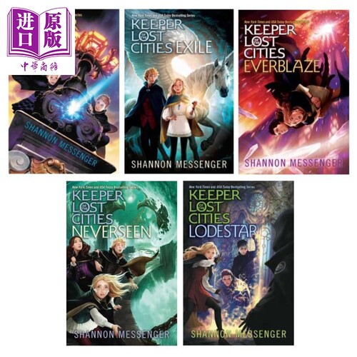 失落城市的守护者1-5部 套装5册无盒 Keeper of the Lost Cities Shannon Messenger 精灵之子英文原版 儿童奇幻小说
