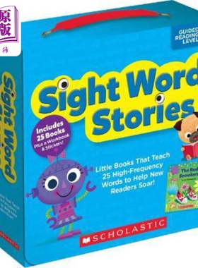 学乐关键词阅读包B级 Sight Word Stories Level B (With Storyplus) 英文原版 儿童自然拼读学习套装 适合初学者【中商原版?