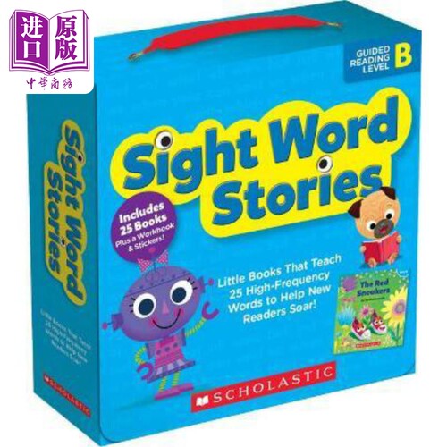 学乐关键词阅读包B级 Sight Word Stories Level B (With Storyplus) 英文原版 儿童自然拼读学习套装 适合初学者【中商原版?