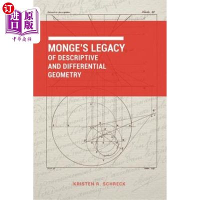 现货 Monge's Legacy of Descriptive and Differential Geometry Monge的画法和微分几何遗产【中商原版】