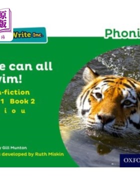 海外直订Read Write Inc. Phonics: Green Set 1 Non-fiction... Read Write公司自然拼读:绿色1非虚构2我们都会游泳!