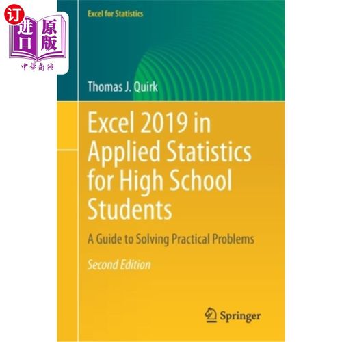 海外直订Excel 2019 in Applied Statistics for High School Students: A Guide to Solving Pr Excel 2019