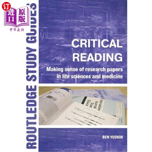 海外直订医药图书Critical Reading: Making Sense of Research Papers in Life Sciences and Medicine 批判性阅读：理解生
