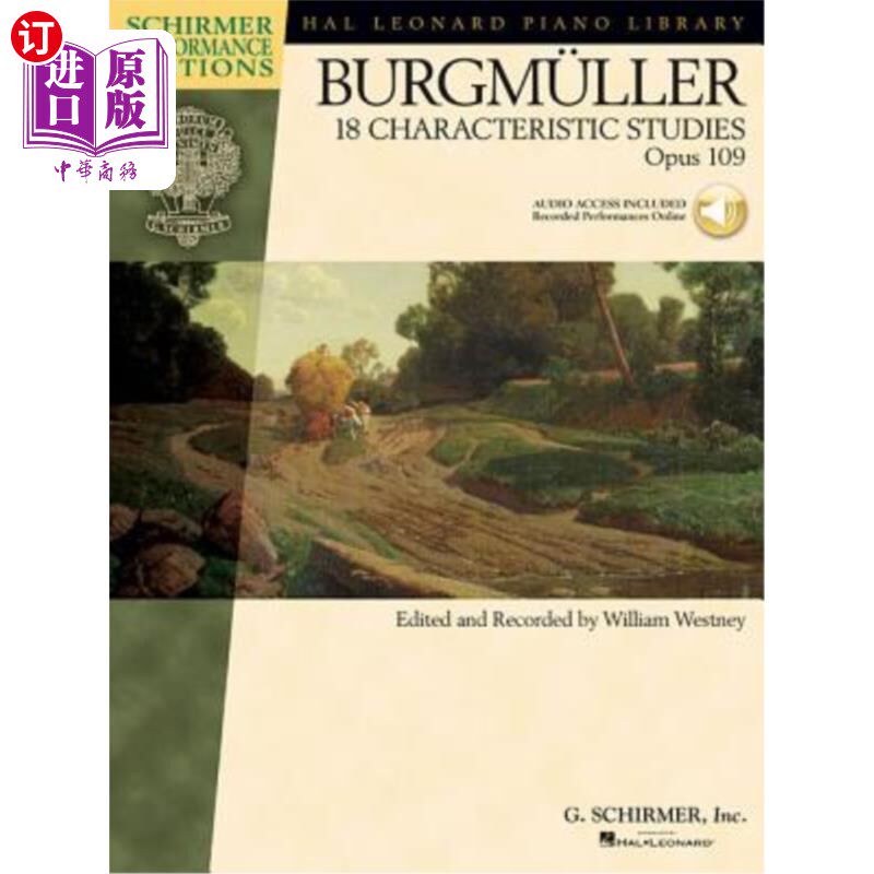 海外直订Johann Friedrich Burgmuller - 18 Characteristic Studies, Opus 109: Edited and Re 约翰·弗里德里希·伯格穆勒-1