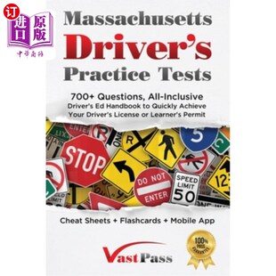 Questions 马萨诸塞州驾驶实践 Inclusive All 700 Tests Practice Driver 海外直订医药图书Massachusetts