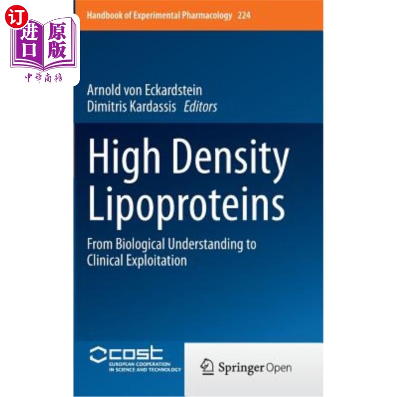 海外直订医药图书High Density Lipoproteins: From Biological Understanding to Clinical Exploitatio 高密度脂蛋白：从生
