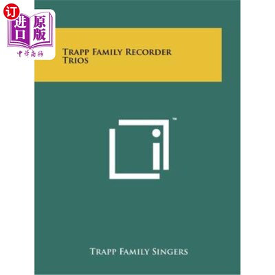 海外直订Trapp Family Recorder Trios 特拉普家庭录音三重唱