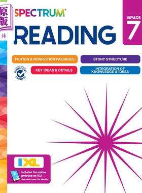 美国新课标教辅 光谱练习册 阅读系列 小学7年级 Carson Dellosa Spectrum Reading Workbook Grade 7 英文原版【中商原版】