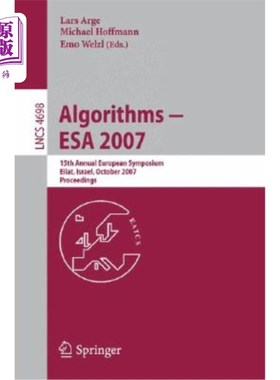 海外直订Algorithms - ESA 2007: 15th Annual European Symposium, Eilat, Israel, October 8- 算法- ESA 20