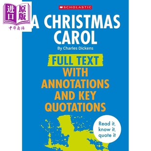预售 学乐经典全注系列 圣诞颂歌 A Christmas Carol 英文原版 Charles Dickens【中商原版】