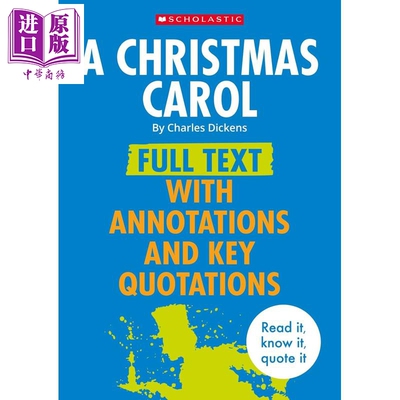 预售 学乐经典全注系列 圣诞颂歌 A Christmas Carol 英文原版 Charles Dickens【中商原版】