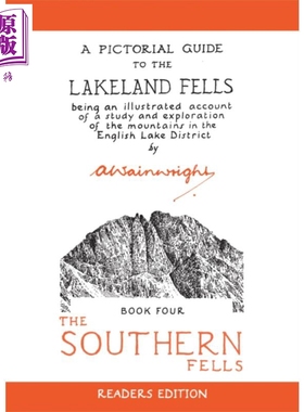 现货 温莱特湖区瀑布图鉴 南部瀑布 英文原版 The Southern Fells Alfred Wainwright【中商原版】