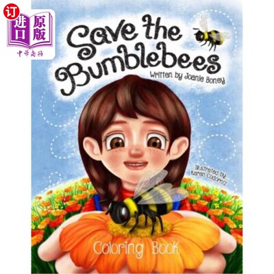 海外直订Save the Bumblebees Coloring Book 保存大黄蜂的着色书