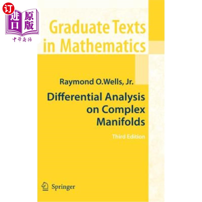 海外直订Differential Analysis on Complex Manifolds 复流形的微分分析