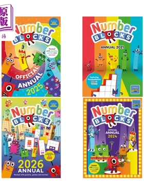 预售 Numberblocks Annual 数字字母积木动画年鉴手册2021 2024-2026 共4册 亲子互动低幼儿童数学启蒙 英文原版进口【中商原版】