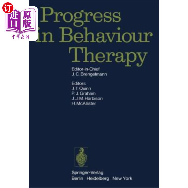 海外直订医药图书Progress in Behaviour Therapy 行为疗法的进展