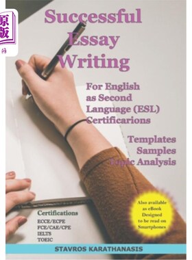 海外直订Successful Essay Writing For English as Second Language (ESL) Certification: Tem 成功的英语作为第二语言(ESL