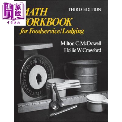 现货 饮 住宿数学练习册 第3版 Math Workbook For Foodservice Lodgin【中商原版】