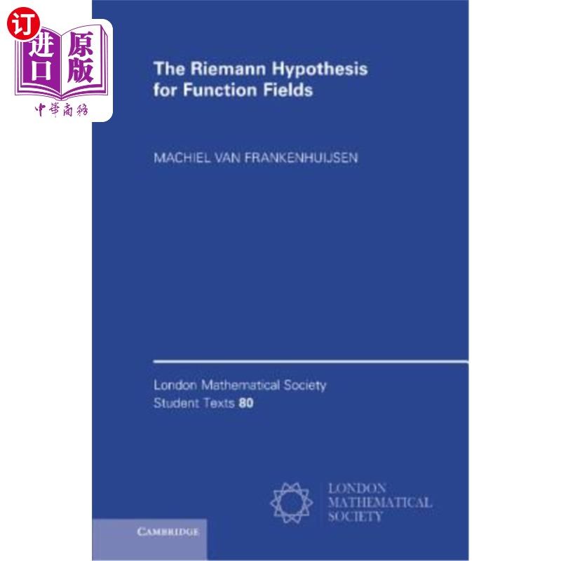 海外直订The Riemann Hypothesis for Function Fields: Frobenius Flow and Shift Operators 函数场的黎曼假设：Fro