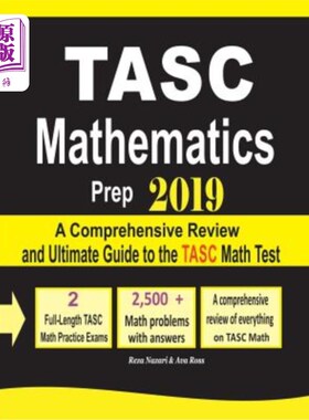 海外直订Tasc Mathematics Prep 2019: A Comprehensive Review and Ultimate Guide to the Tas 2019年塔斯克数学预科：塔斯