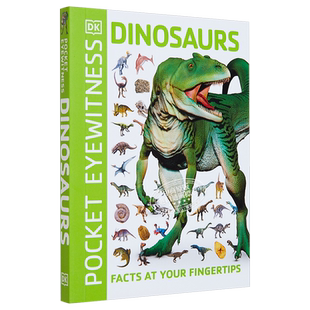 预售 DK目击者口袋系列 恐龙 Pocket Eyewitness Dinosaurs 英文原版 DK百科 史前世界 恐龙指南【中商原版】