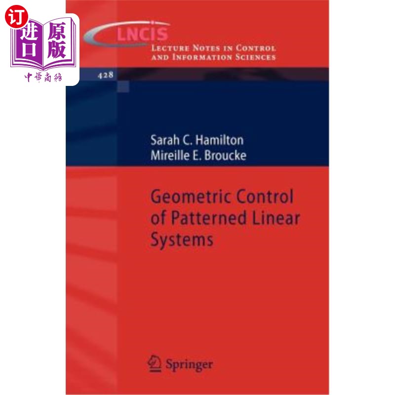 海外直订Geometric Control of Patterned Linear Systems 图案化线性系统的几何控制