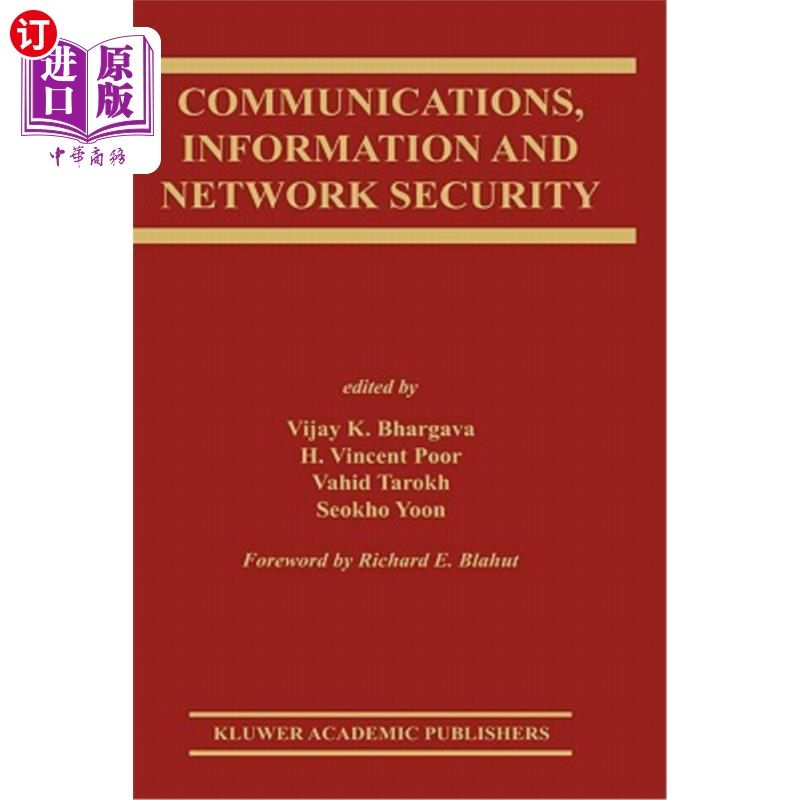 海外直订医药图书Communications, Information and Network Security 通信、信息和安全