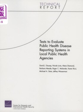 海外直订医药图书Tests to Evaluate Public Disease Reporting Systems in Local Public Health Agenci 评估当地公共卫生机