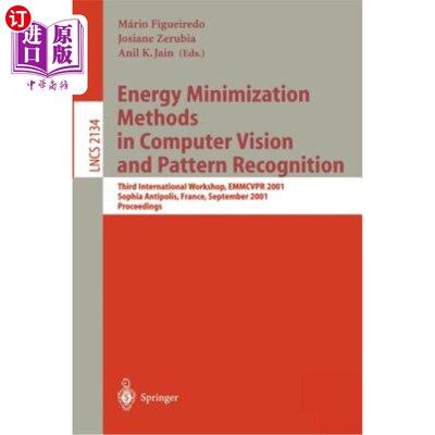 海外直订Energy Minimization Methods in Computer Vision and Pattern Recognition: Third In 计算机视觉和模式识别中的能