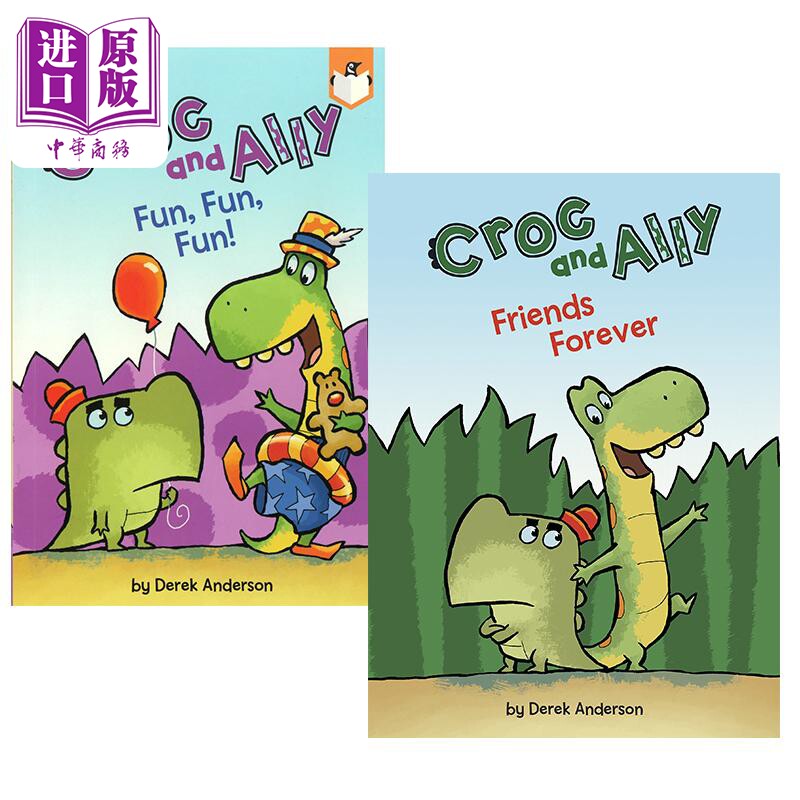 企鹅桥梁小读本 鳄鱼家族2册套装 Croc and Ally 英文原版 进口图书 儿童绘本 故事图画书 独立阅读入门【中商原版】