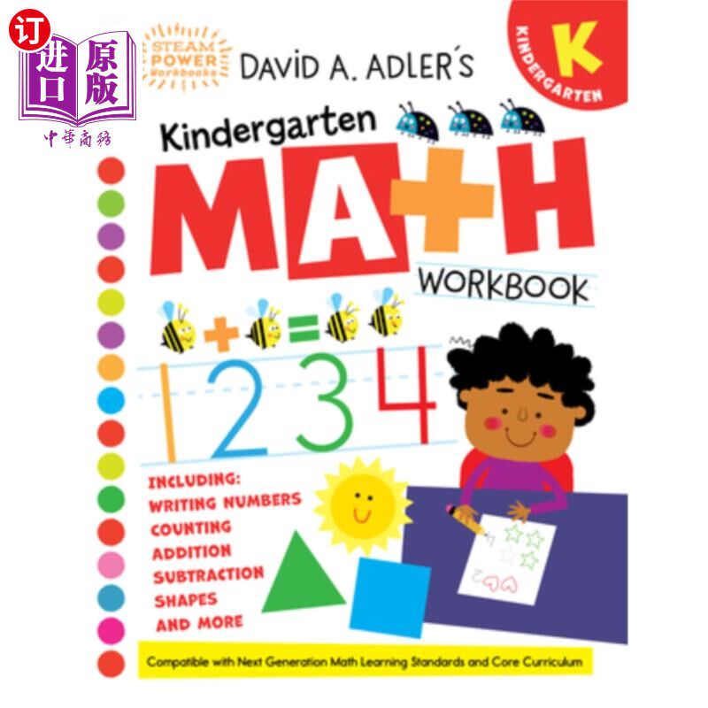 海外直订David A. Adler's Kindergarten Math Workbook 大卫·a·阿德勒的幼儿园数学练习册