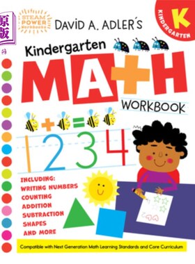 海外直订David A. Adler's Kindergarten Math Workbook 大卫·a·阿德勒的幼儿园数学练习册