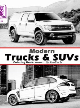 海外直订Modern Trucks & SUVs: A Coloring Book of Trucks & Sport Utility Vehicles of toda 现代卡车和SUV：当今卡车和
