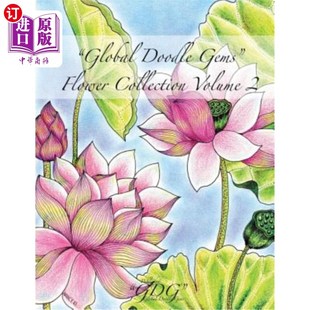 Coloring 全球涂鸦宝石花卉收藏第2卷 Flower The Volume Gems Collection Book...an 海外直订Global Ultimate Doodle