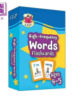 英国原版CGP教辅 4-5岁的新高频单词抽认卡 非常适合家庭学习New High-Frequency Words cards for Ages 4-5 原版【中商原版?