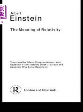 海外直订Meaning of Relativity 相对论的意义