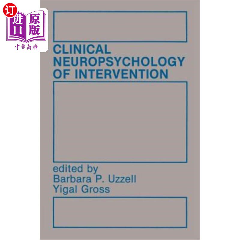 海外直订医药图书Clinical Neuropsychology of Intervention 干预的临床神经心理学