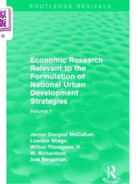 海外直订Economic Research Relevant to the Formulation of National Urban Development Stra 与国家城市发展战略制定相关