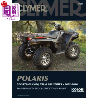 海外直订Polaris Sportsman 600, 700, & 800 Series 2002-2010 Polaris Sportsman 600、700和800系列2002-2010