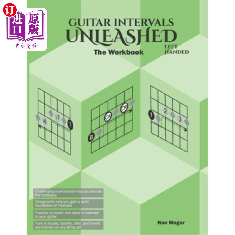 海外直订Guitar Intervals Unleashed: The Workbook (Left Handed): The NANDI Method 吉他音程释放:练习册(左手):南地法